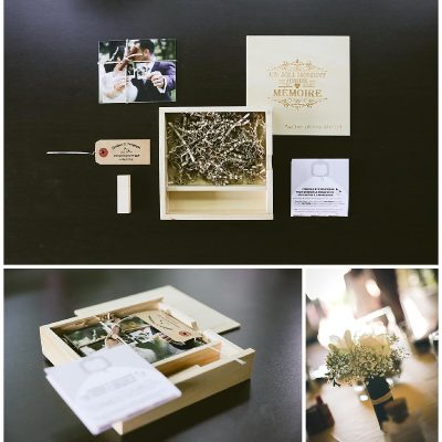 Box mariés Avec clé USB et développement de quelques photos- photographe de mariage