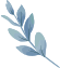 Branche de feuilles bleues